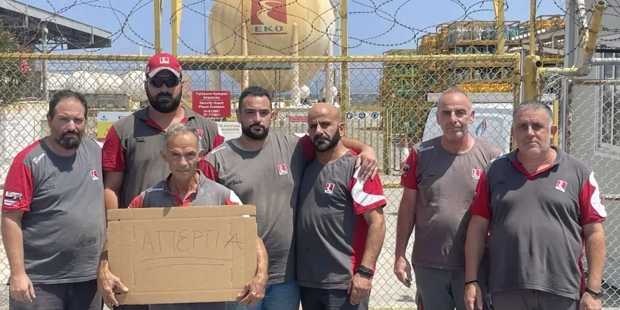 Απεργία στα Ελληνικά Πετρέλαια στη Λάρνακα