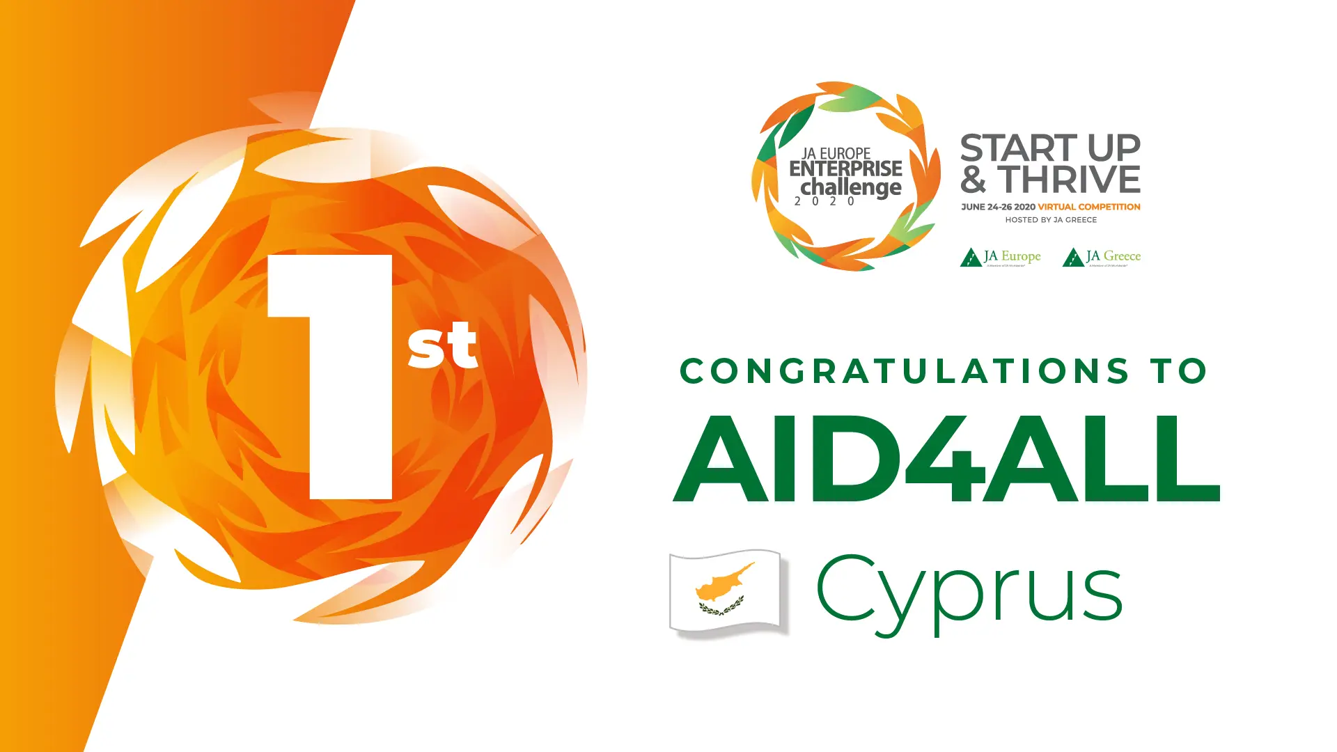 Η Κύπρος κέρδισε στον Ευρωπαϊκό Διαγωνισμό Επιχειρηματικότητας