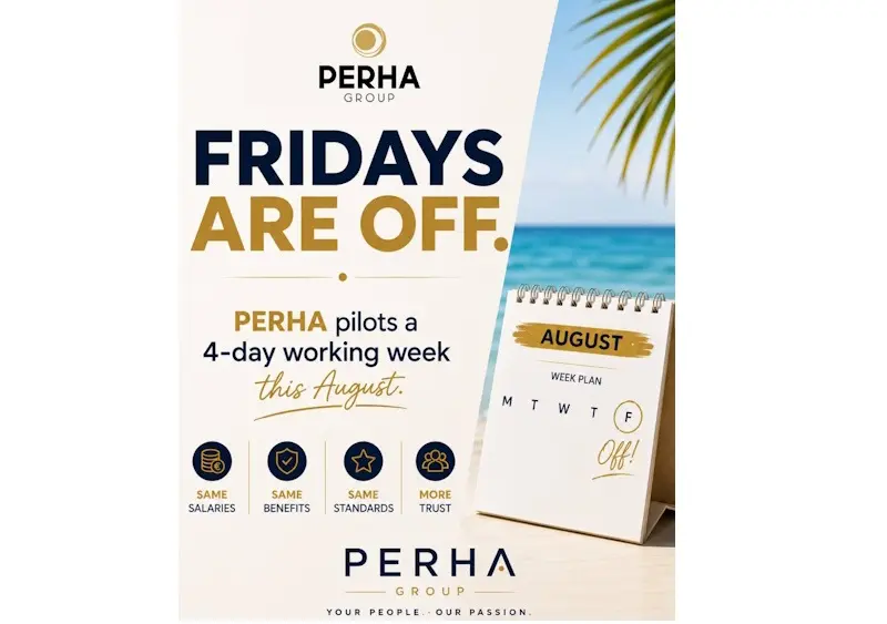 Η PERHA Group δοκιμάζει την τετραήμερη εργασία, επενδύοντας στην εμπιστοσύνη και την ευημερία των ανθρώπων της