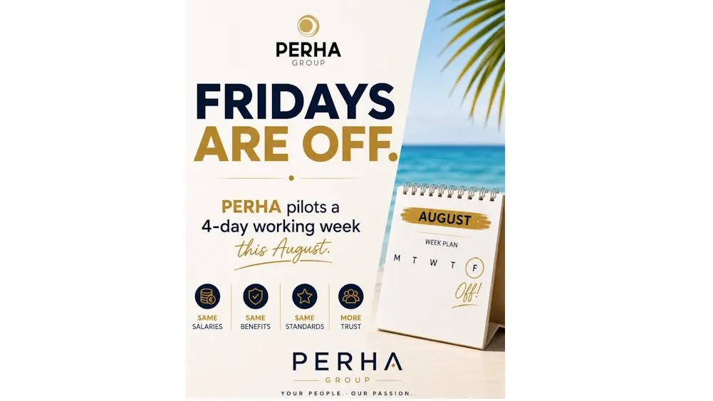Η PERHA Group δοκιμάζει την τετραήμερη εργασία, επενδύοντας στην εμπιστοσύνη και την ευημερία των ανθρώπων της