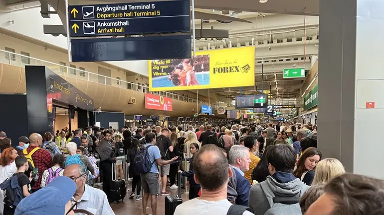 Κυκλοφοριακό χάος στο αεροδρόμιο της Στοκχόλμης