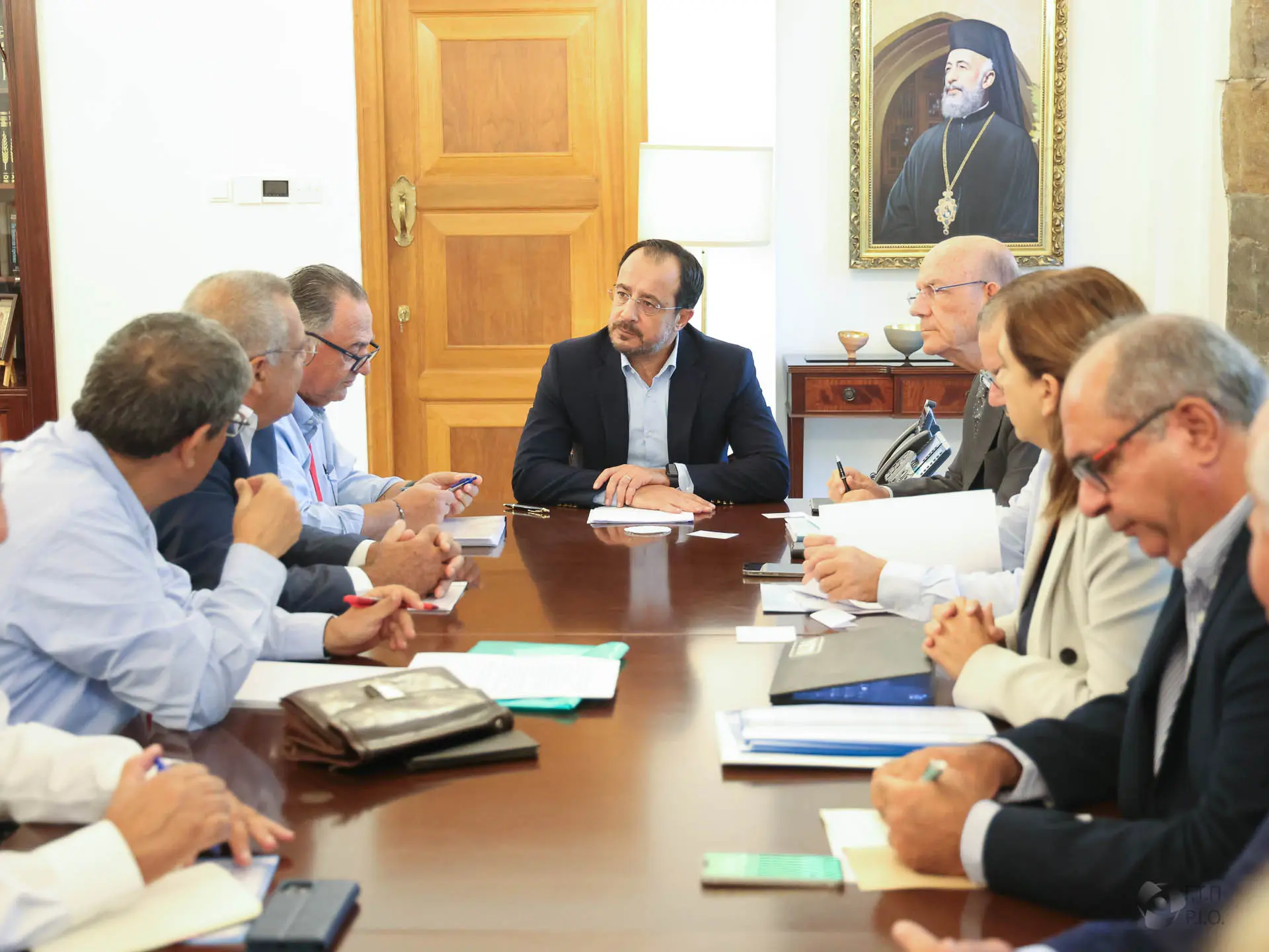 Συνάντηση Χριστοδουλίδη με Επιτροπή Διεκδίκησης Ταμείων Προνοίας Τραπεζικών Υπαλλήλων