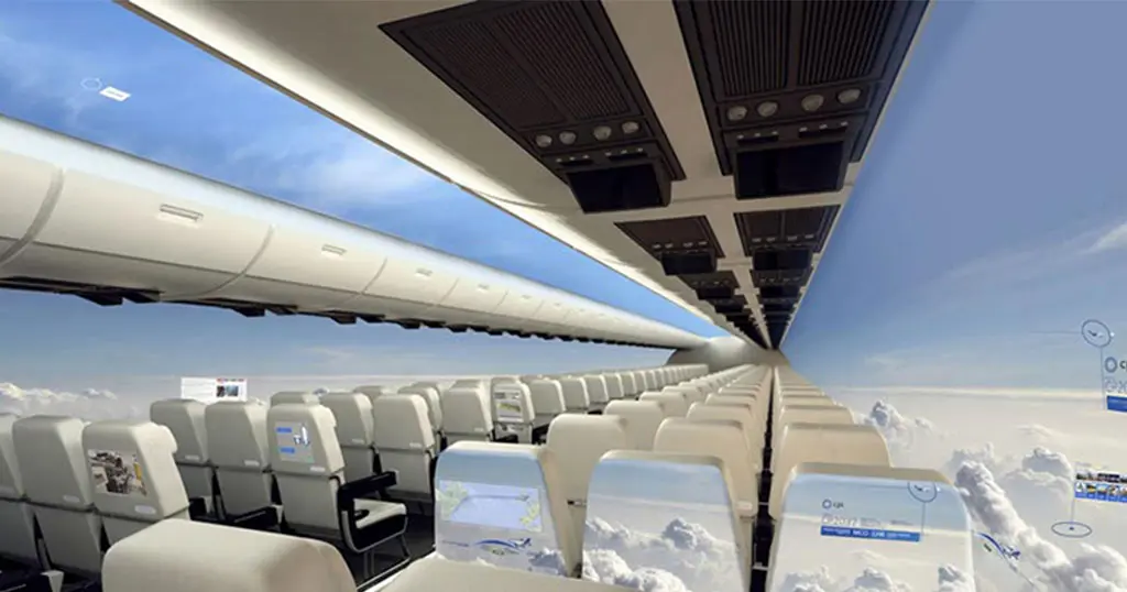 Σε 10 χρόνια τα αεροπλάνα δεν θα έχουν παράθυρα 