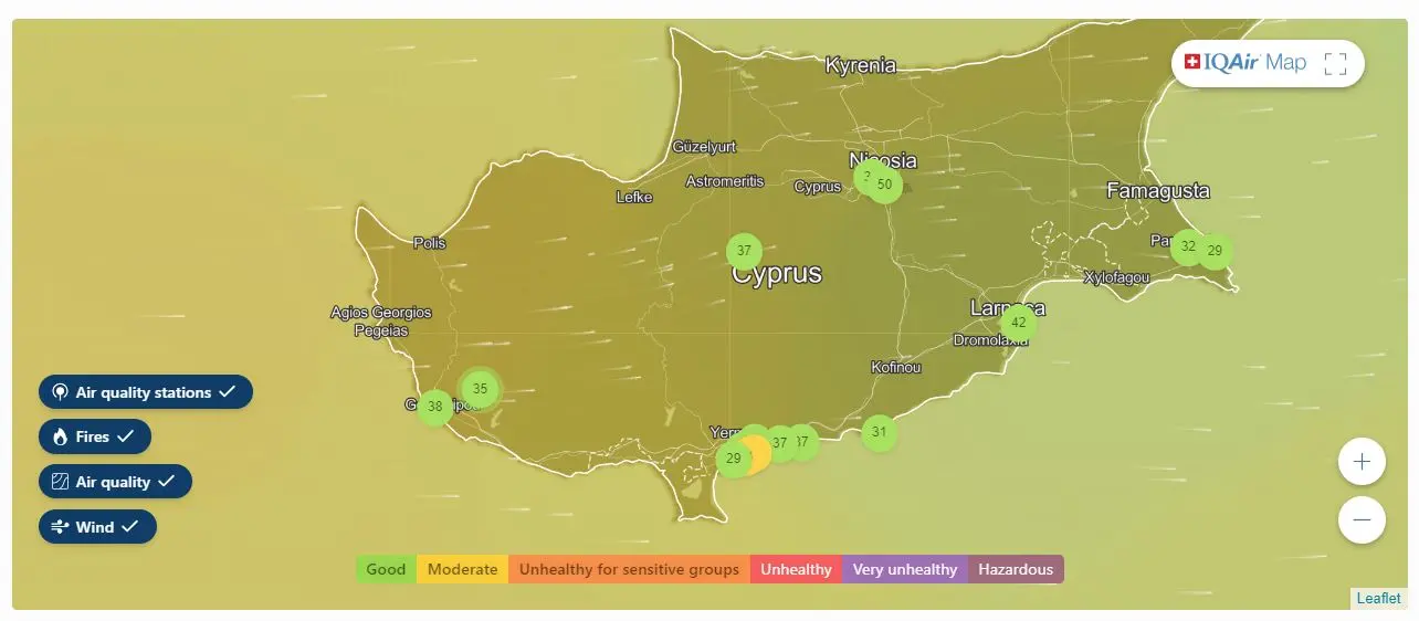 Μόνο 7 χώρες στον κόσμο αναπνέουν καθαρό αέρα – Η εικόνα στην Κύπρο