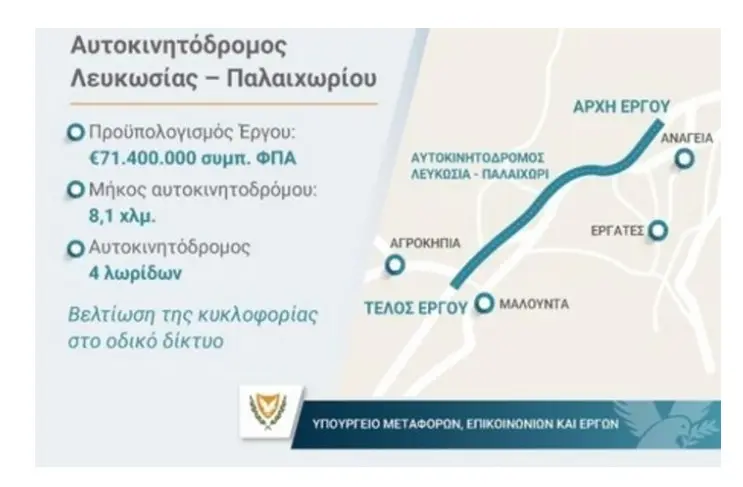 Άλλο ένα βήμα για τον δρόμο Λευκωσίας – Παλαιχωρίου