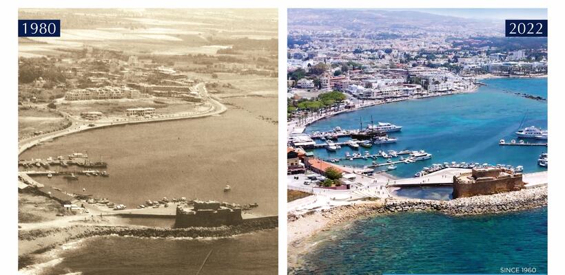 Λεπτός πίσω στο χρόνο: Το λιμανάκι της Κάτω Πάφου 'Πριν' και 'Μετά'