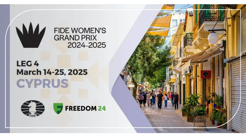 Το Γκραν Πρι Γυναικών της FIDE με την υποστήριξη της Freedom24 θα διεξαχθεί στη Λευκωσία