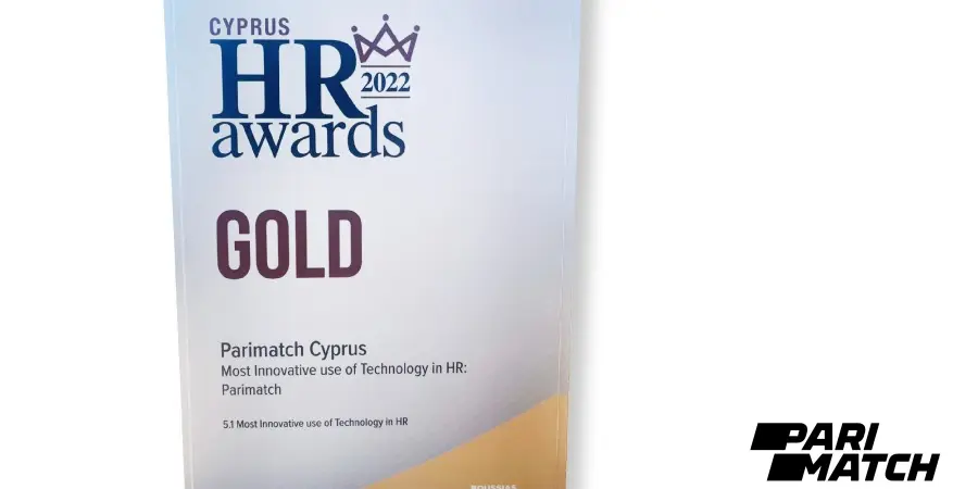 Η Parimatch κέρδισε Χρυσό Βραβείο για την Πιο Καινοτόμο Χρήση Τεχνολογίας στο HR στα Cyprus HR Awards 2022