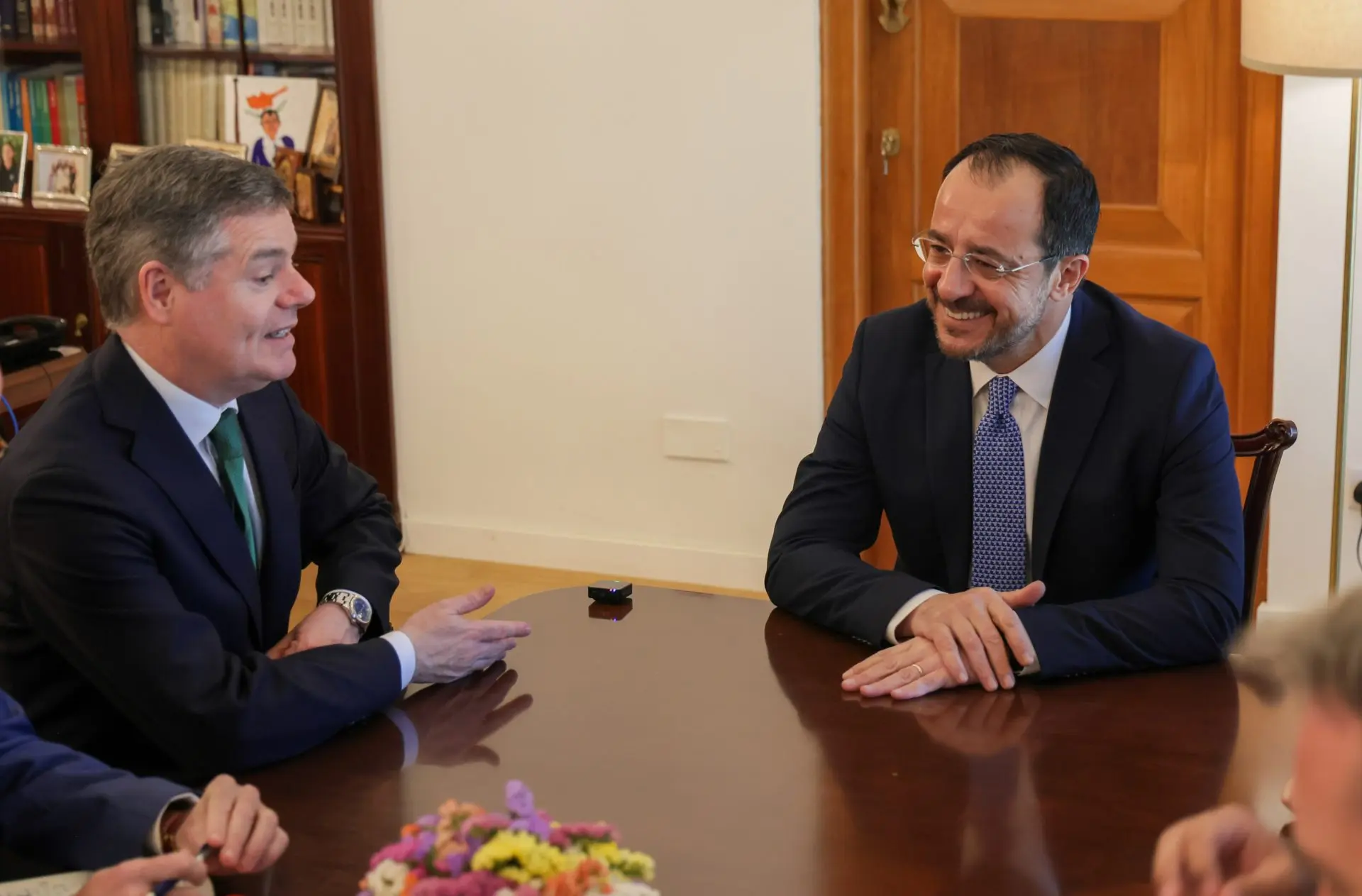 Εύσημα στον Χριστοδουλίδη από τον Πρόεδρο του Eurogroup για την πρόοδο της οικονομίας