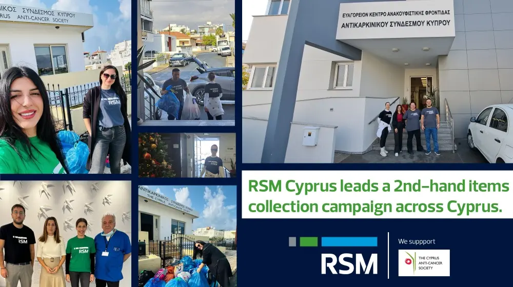 Η RSM Cyprus στηρίζει τον Αντικαρκινικό Σύνδεσμο Κύπρου