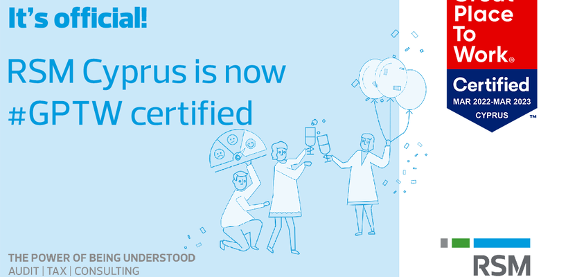 Πιστοποίηση της RSM Cyprus από το Great Place to Work®