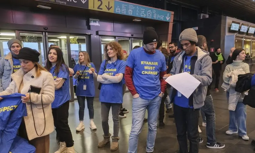 Απεργία στη Ryanair στο Βέλγιο, δεκάδες αεροπλάνα καθηλωμένα στο έδαφος