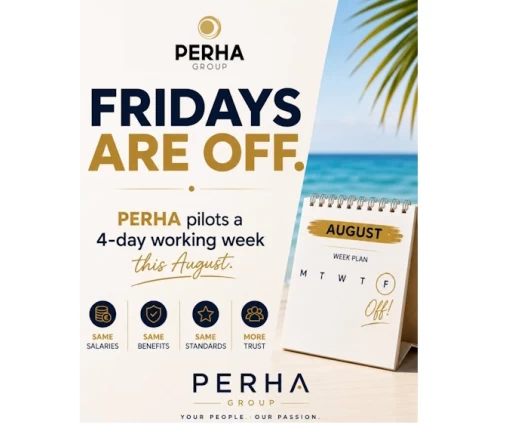 Η PERHA Group δοκιμάζει την τετραήμερη εργασία, επενδύοντας στην εμπιστοσύνη και την ευημερία των ανθρώπων της